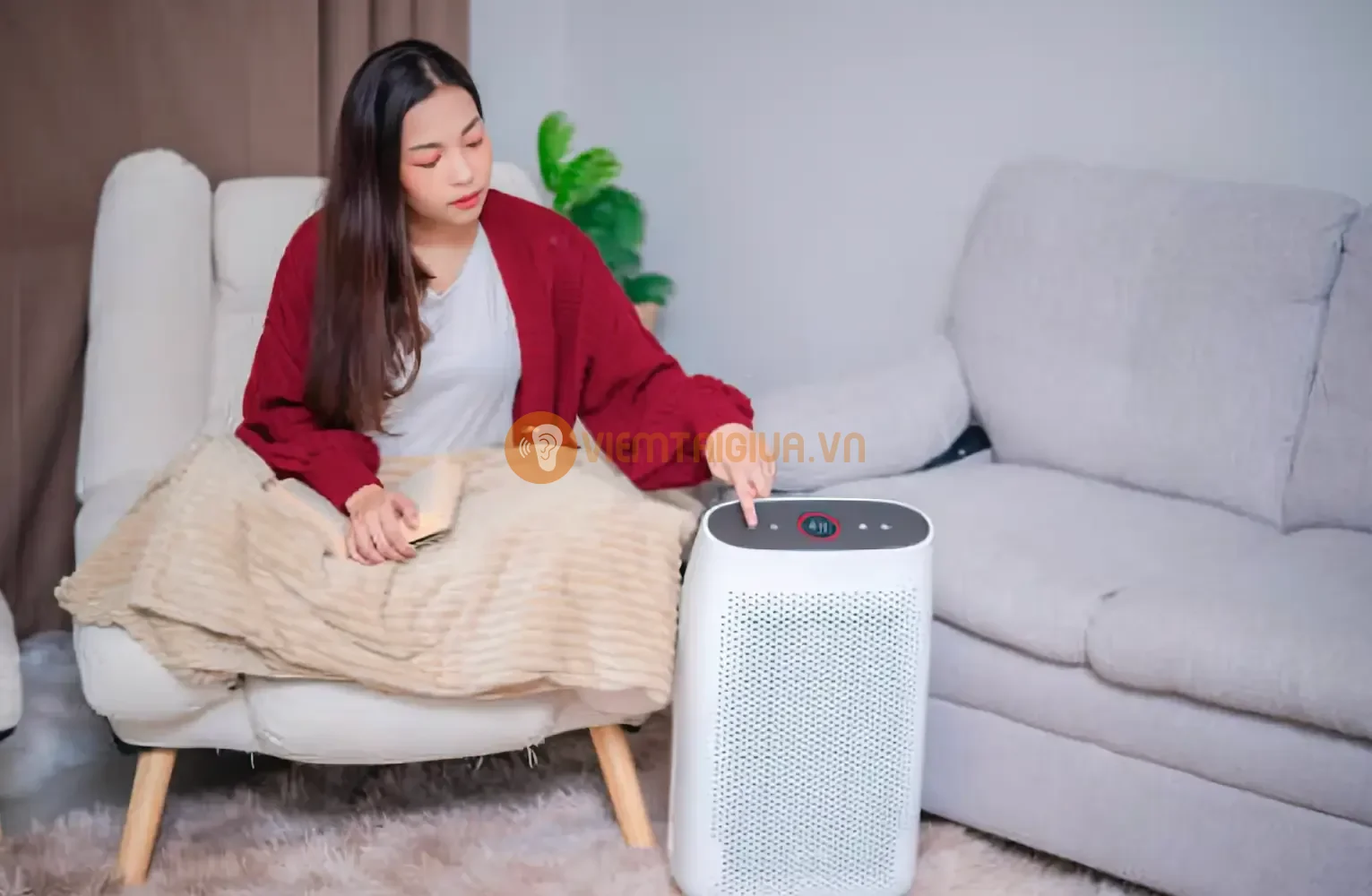 Không khí ẩm giúp giảm khô mũi và cổ họng