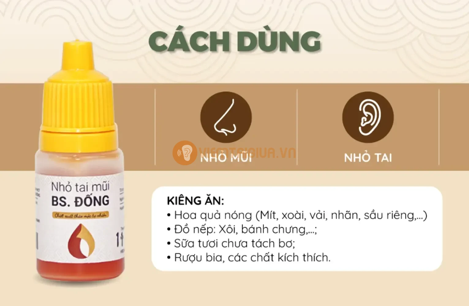Hãy vệ sinh tai sạch sẽ trước khi sử dụng thuốc