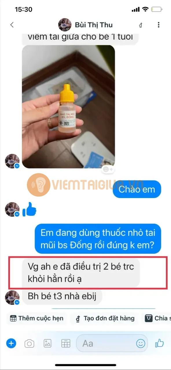 Nhỏ tai mũi BS Đống nhận được rất nhiều phản hồi tích cực từ khách hàng