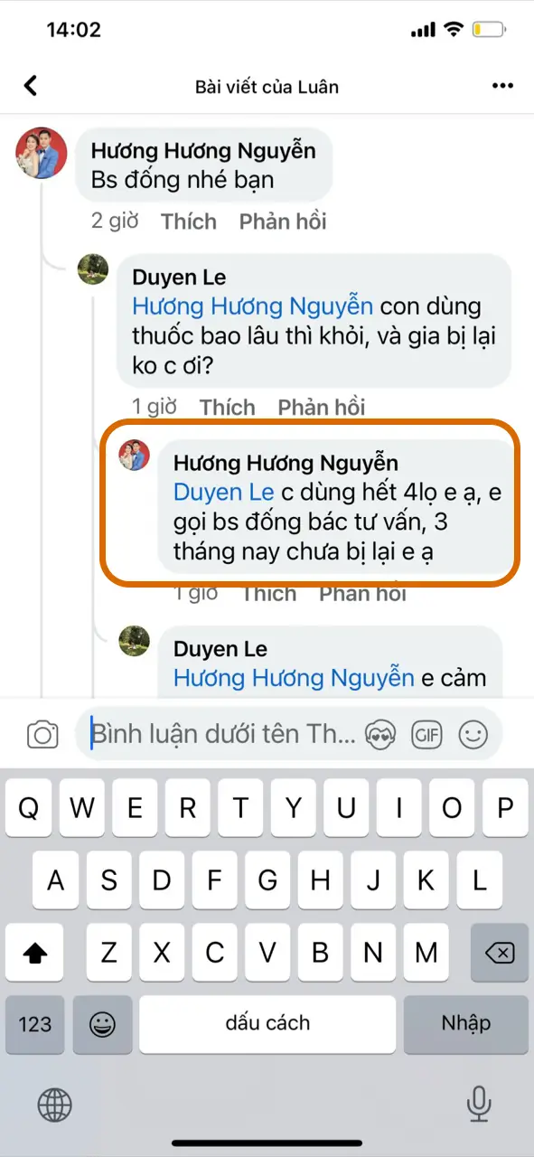 Khách hàng nói về nhỏ tai mũi bác sĩ Đống